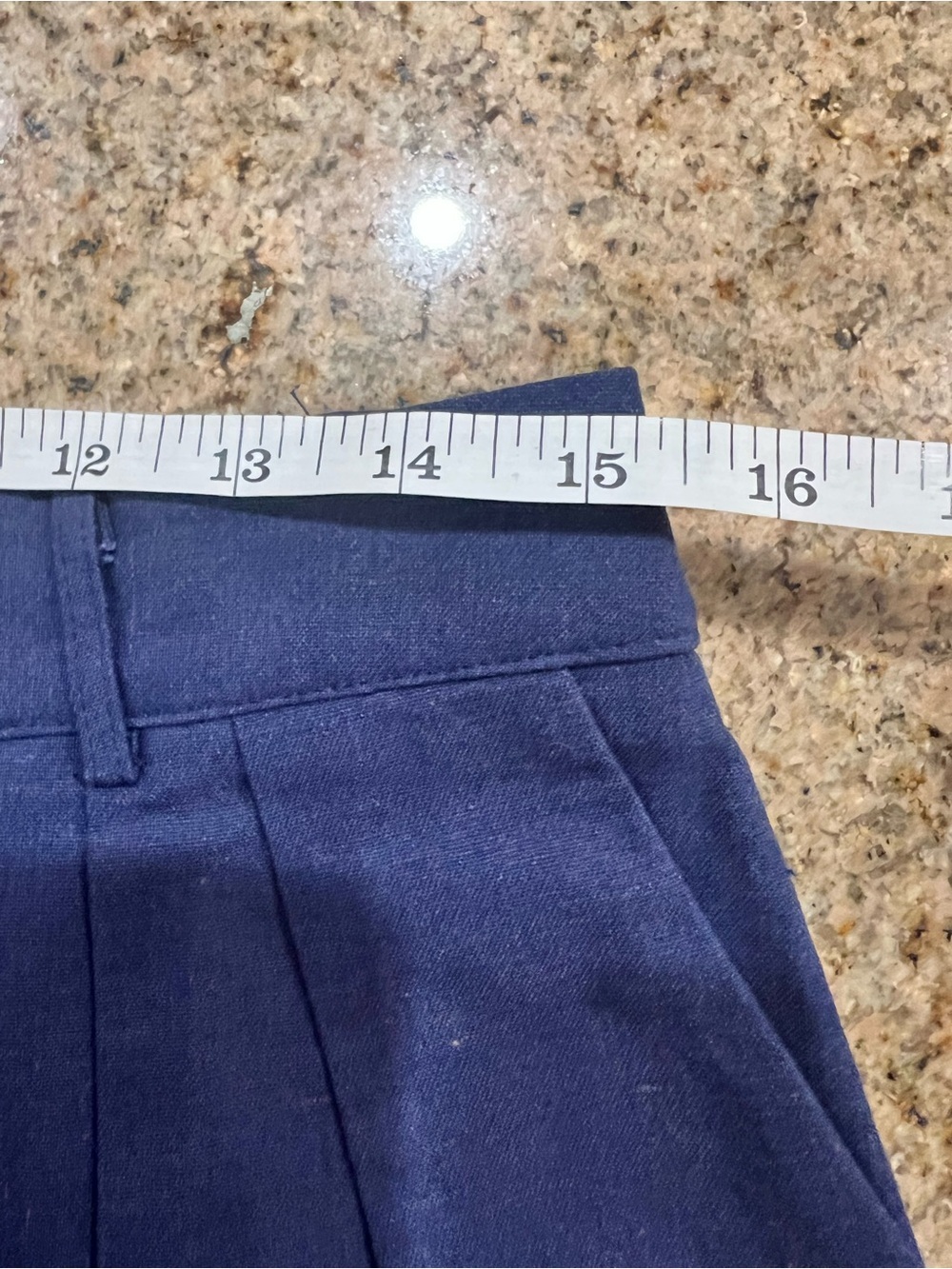 COMMENSE Women’s L Navy Pleated Cargo Shorts High Rise Utility NWOT - Picture 7 of 10